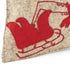 Handmade Christmas Pillow in Hand Felted Wool - Red Reindeer on Gray - 12"x24" - ARCADIA HOME